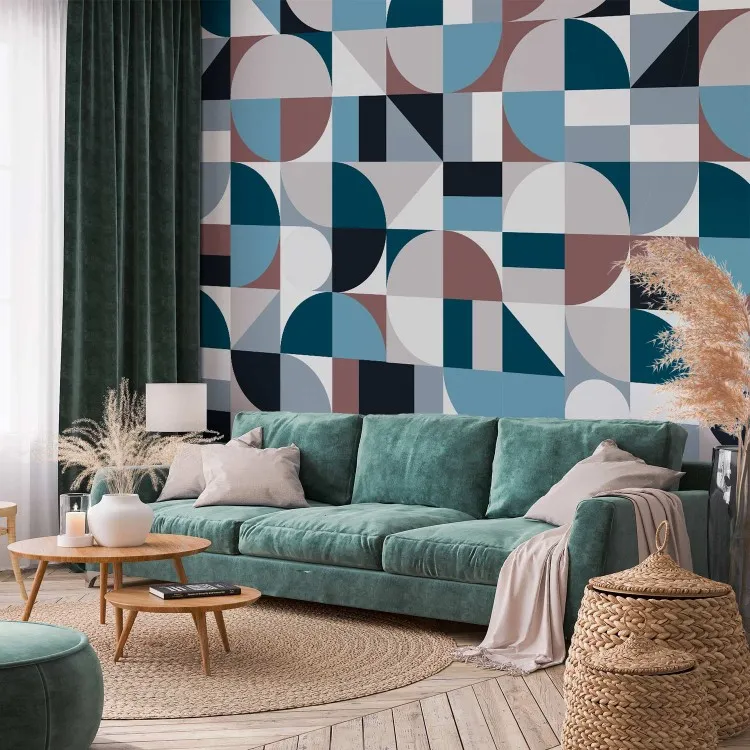 Mosaïque géométrique (bleu)