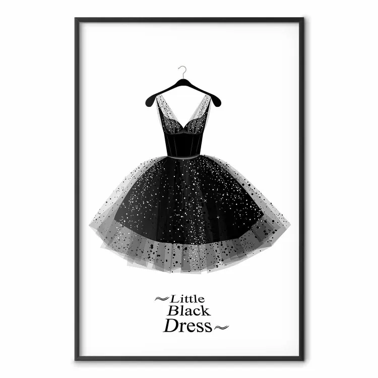 Petite robe noire - composition avec inscriptions anglaises