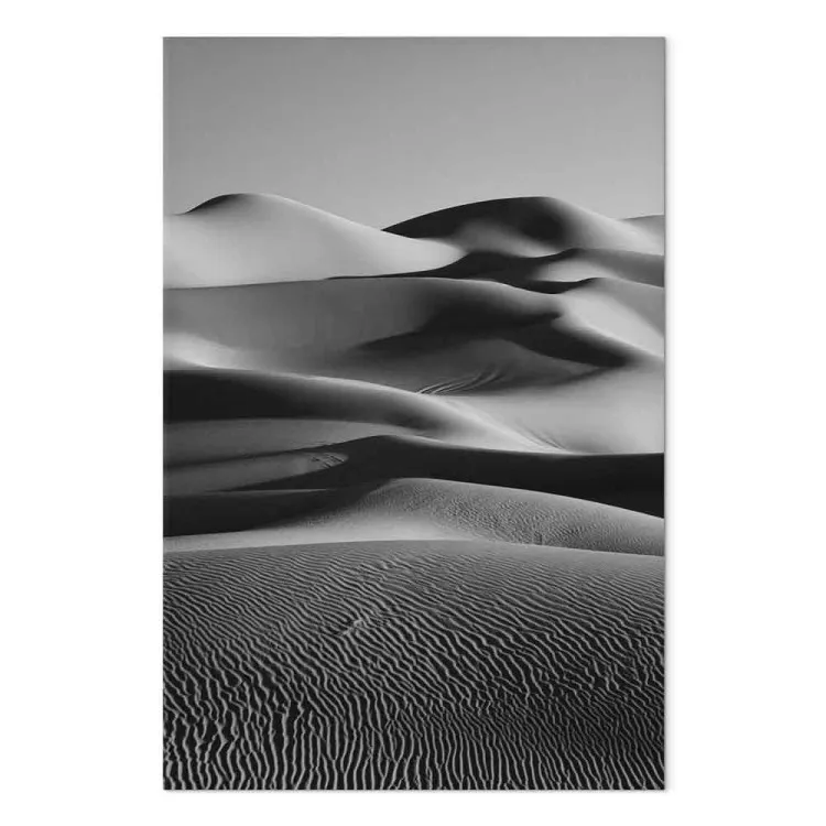 Couches du désert - un paysage sablonneux en noir et blanc