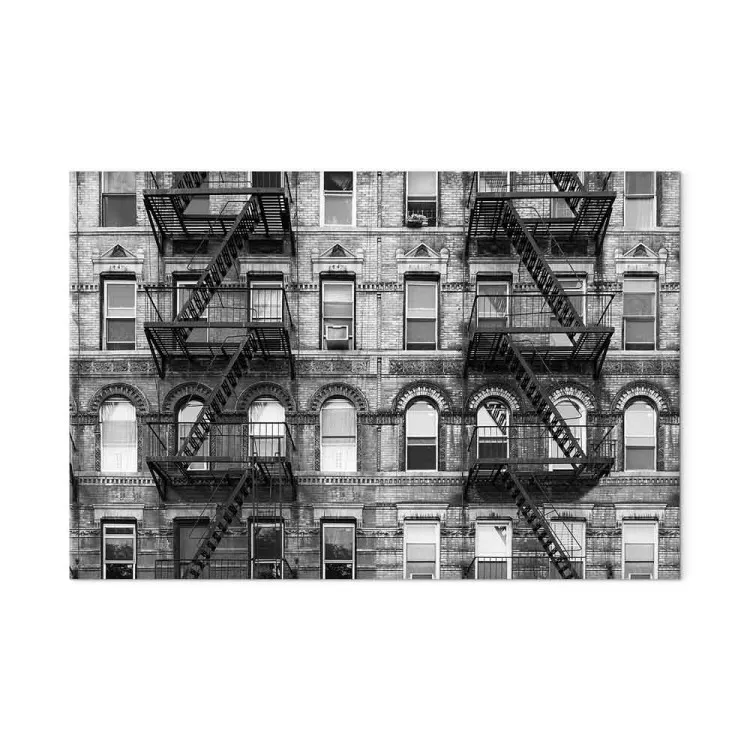 Fenêtres (1 partie) - architecture de New York en noir et blanc