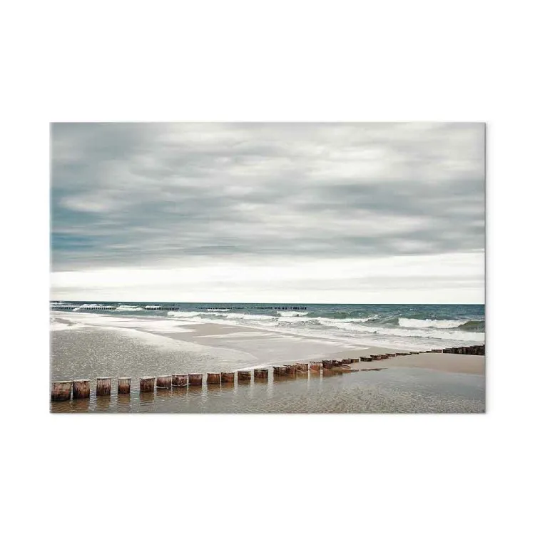 Promenade sur la plage côtière (1 partie) - paysage marin