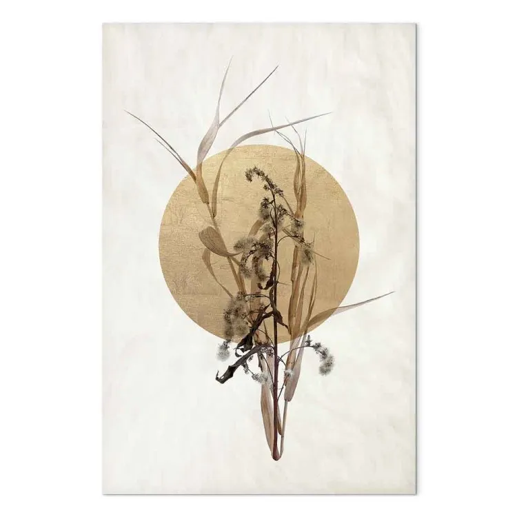 Fleurs champêtres bohème (1 partie) - motif végétal sur fond de cercle