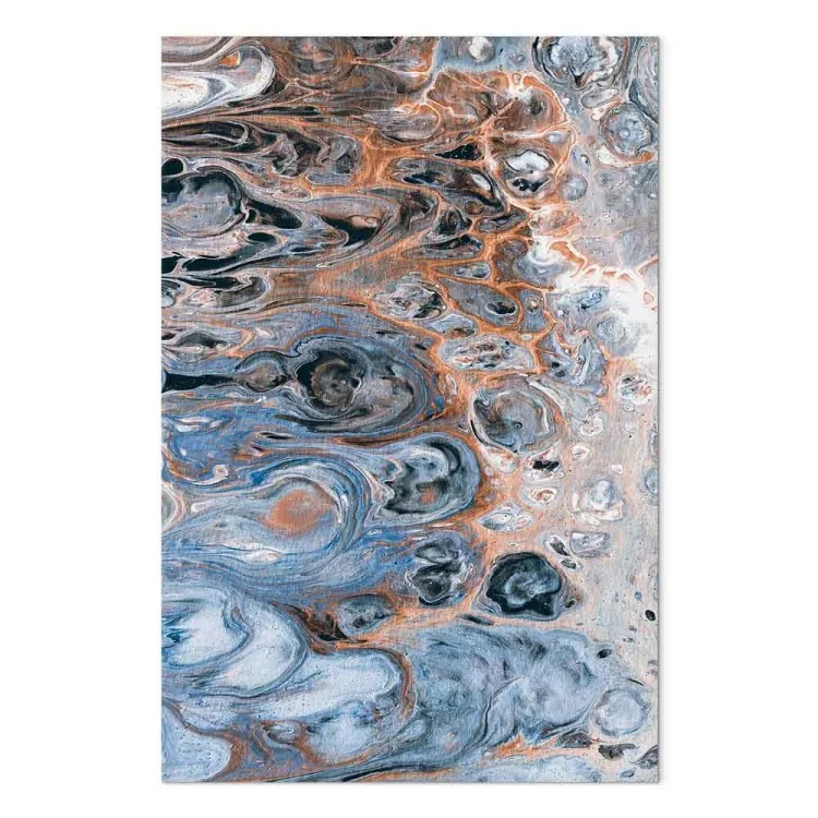 Plage abstraite - des vagues artistiques rejoignant le sable