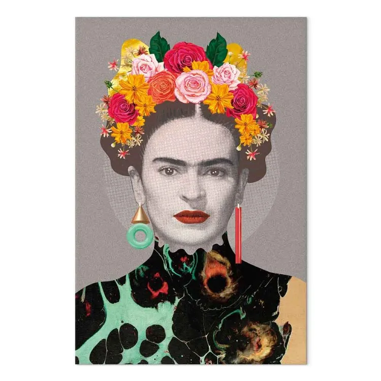 Portrait floral d'une femme (1 partie) - éléments figuratifs colorés