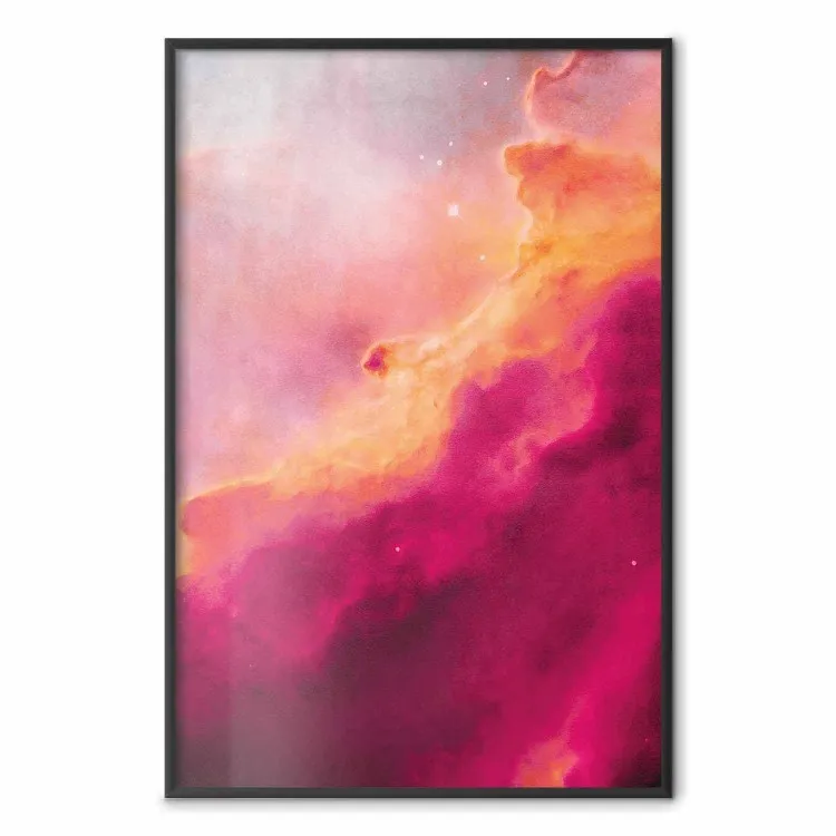 Nébuleuse rose - paysage abstrait ciel, nuages colorés