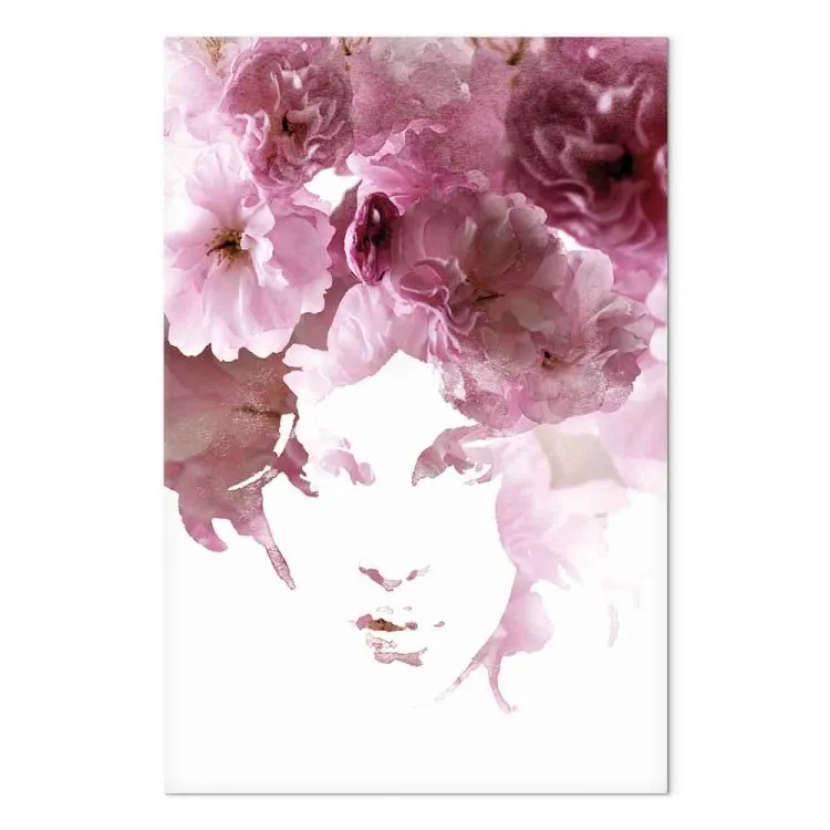 Portrait de femme floral - un thème abstrait avec femme et fleurs