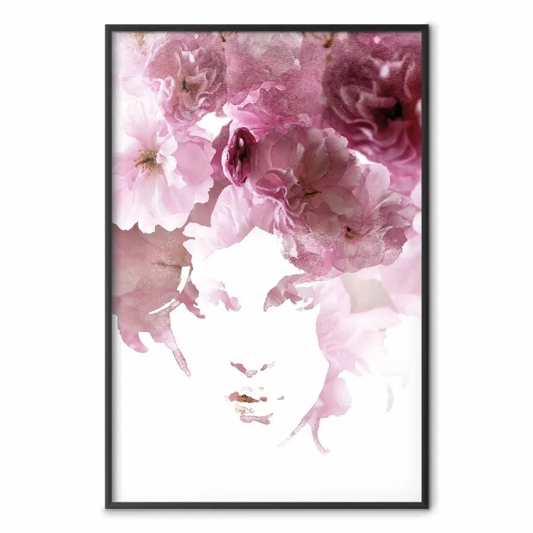 Regard fleuri - portrait fantaisiste fait de fleurs