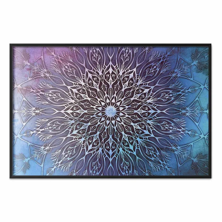 Centre - mandala oriental sur fond coloré dans un style zen