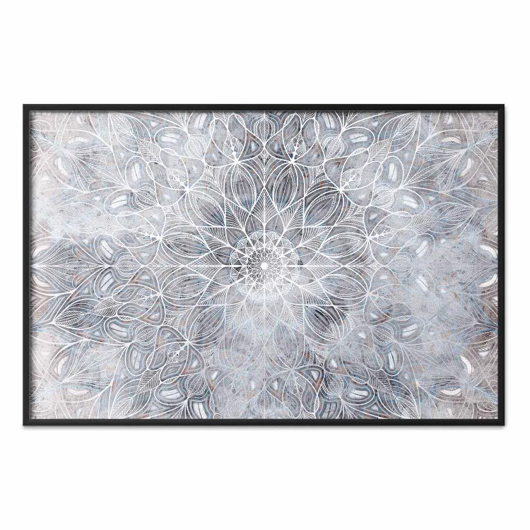 Mandala flou - mandala oriental blanc dans un style zen