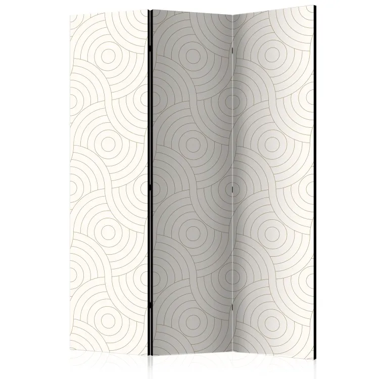 Rouleaux (3 panneaux) - formes géométriques en nuances de beige