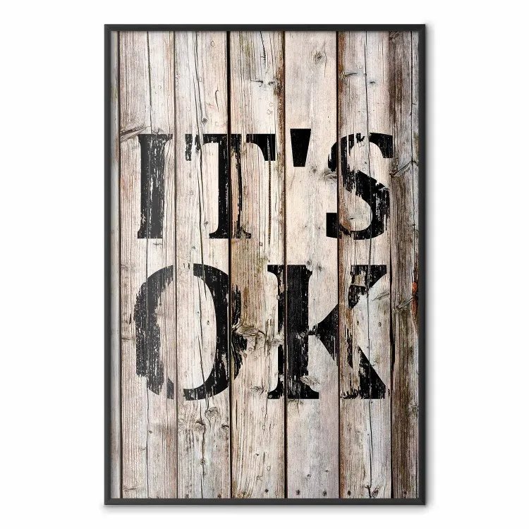 Rétro : C'est OK - texte rétro sur bois