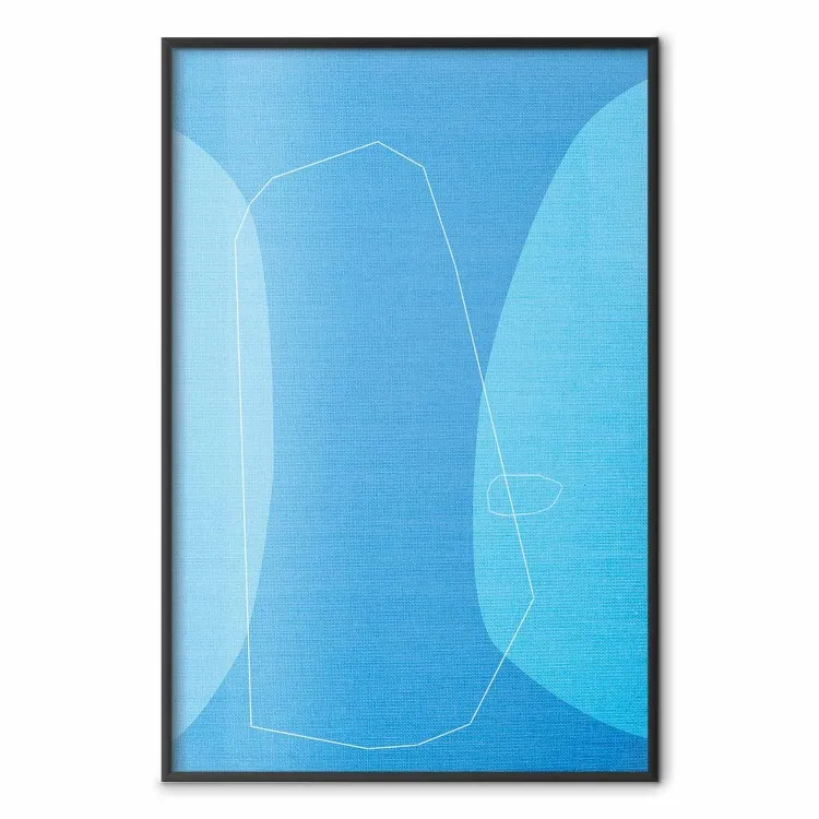 Formes Bleues - composition abstraite bleue
