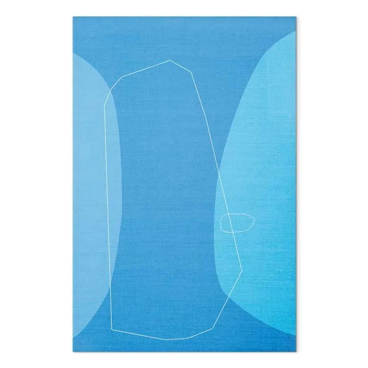 Polygone blanc sur fond bleu - une abstraction géométrique moderne
