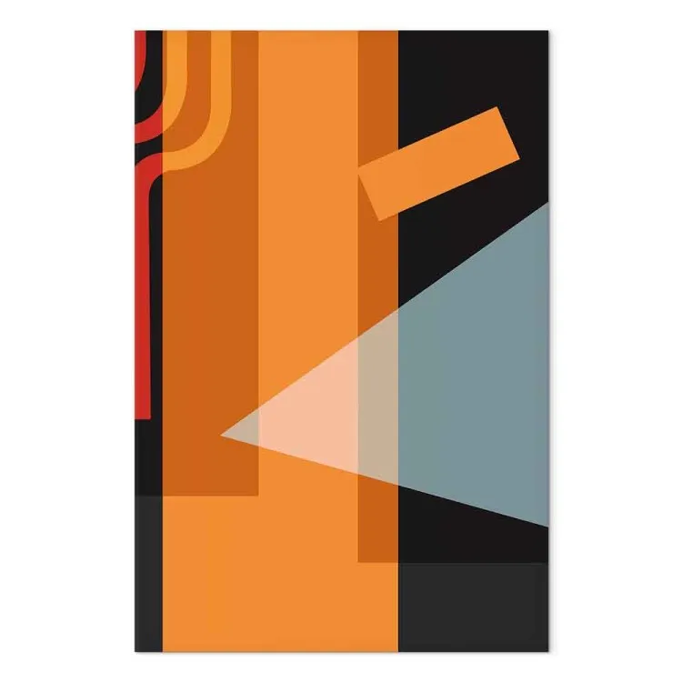 Rectangles orange et marron - une abstraction sur fond noir