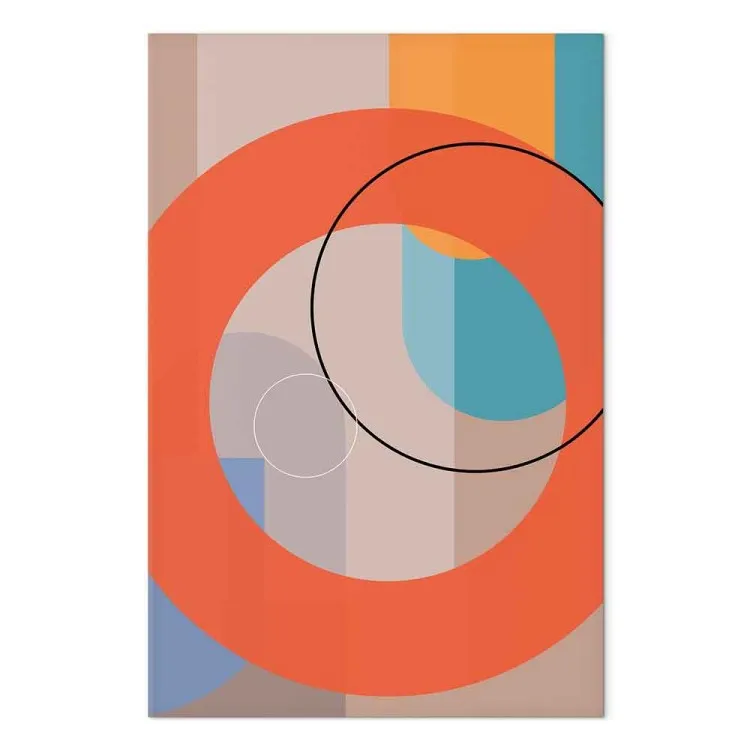 Cercles - des figures géométriques multicolores sur fond beige