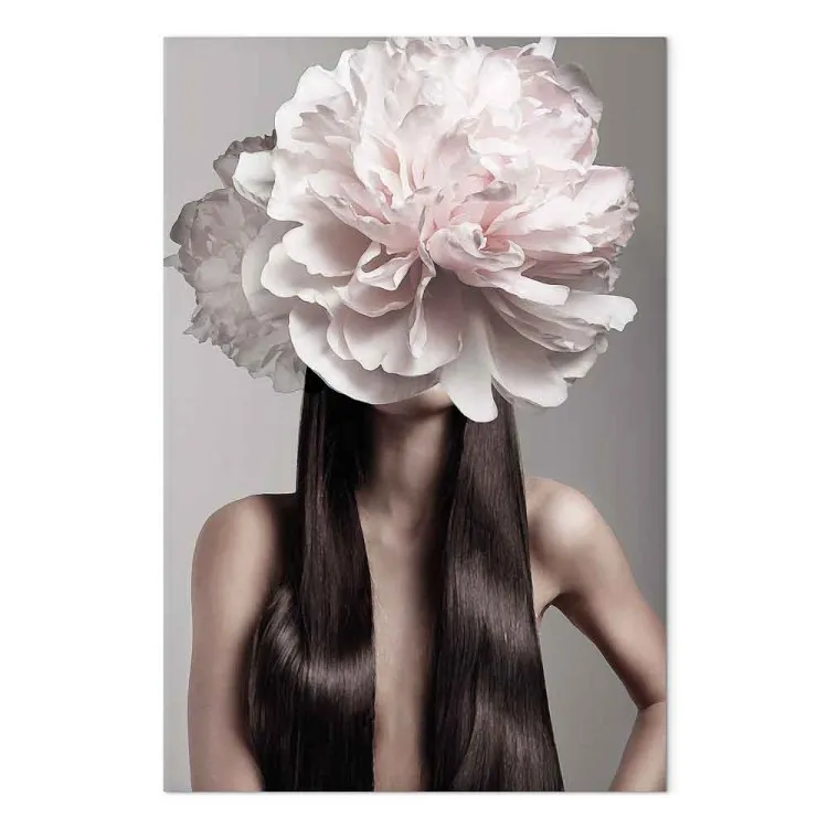 Tête Fleurie (4 parties) - fantaisie éclectique avec femme et pivoine