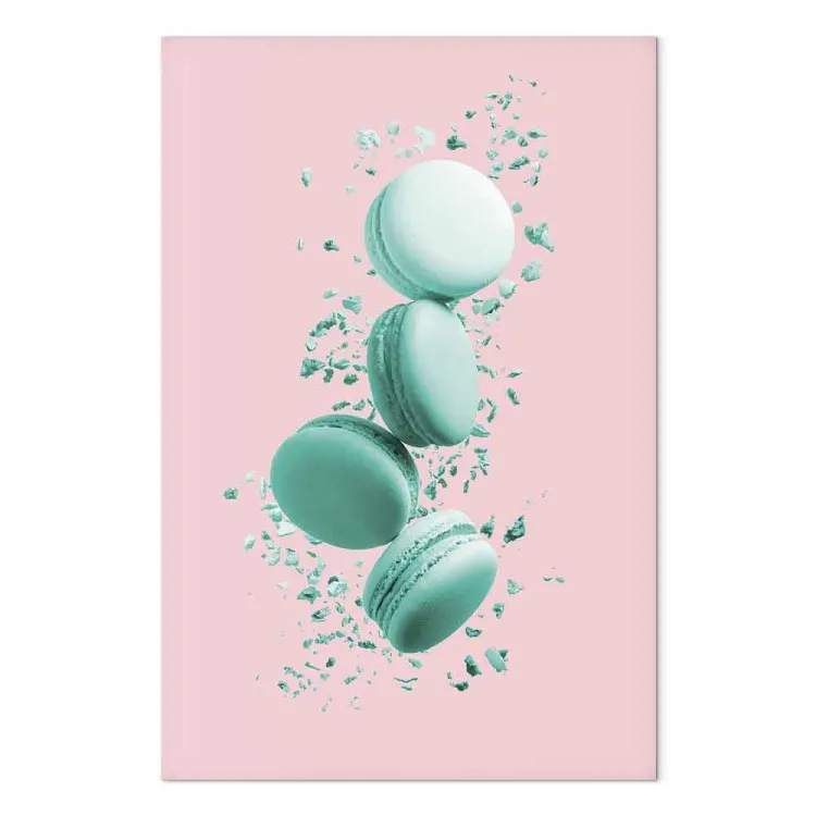 Délices volants (1 partie) vertical - nourriture sur fond pastel