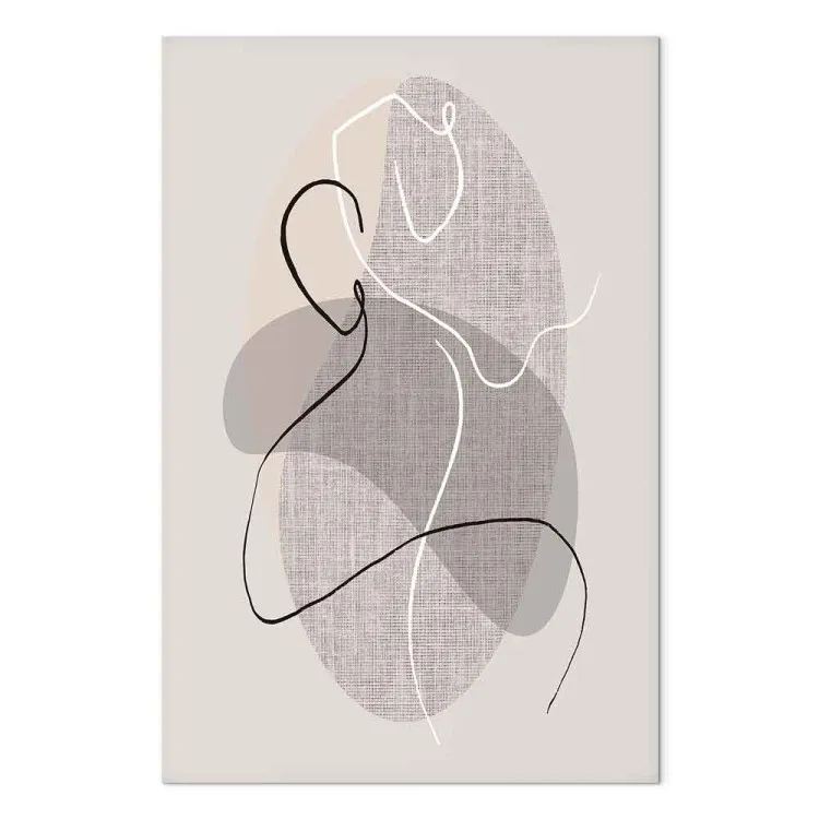 Sensations dansantes (1 partie) vertical - abstraction sur fond clair