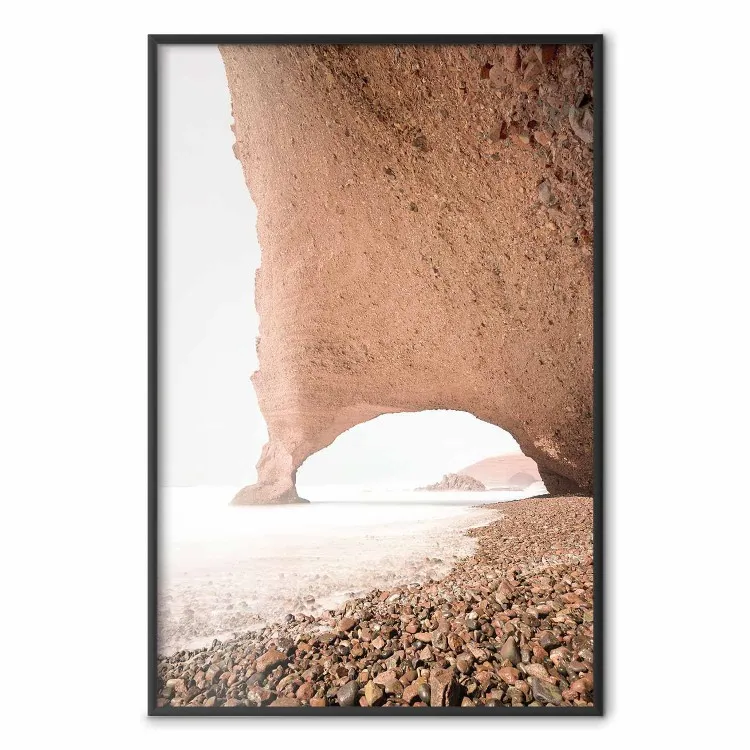 Legzira - paysage marin avec rocher attrayant sur plage rocheuse
