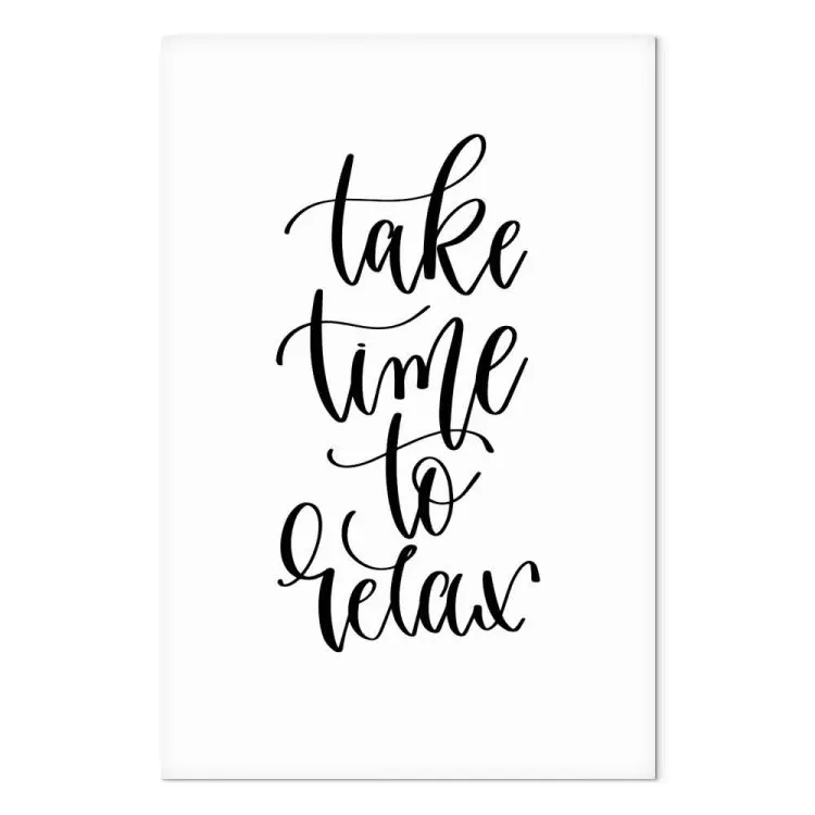 Prenez le Temps de Vous Détendre (1 partie) vertical - texte anglais