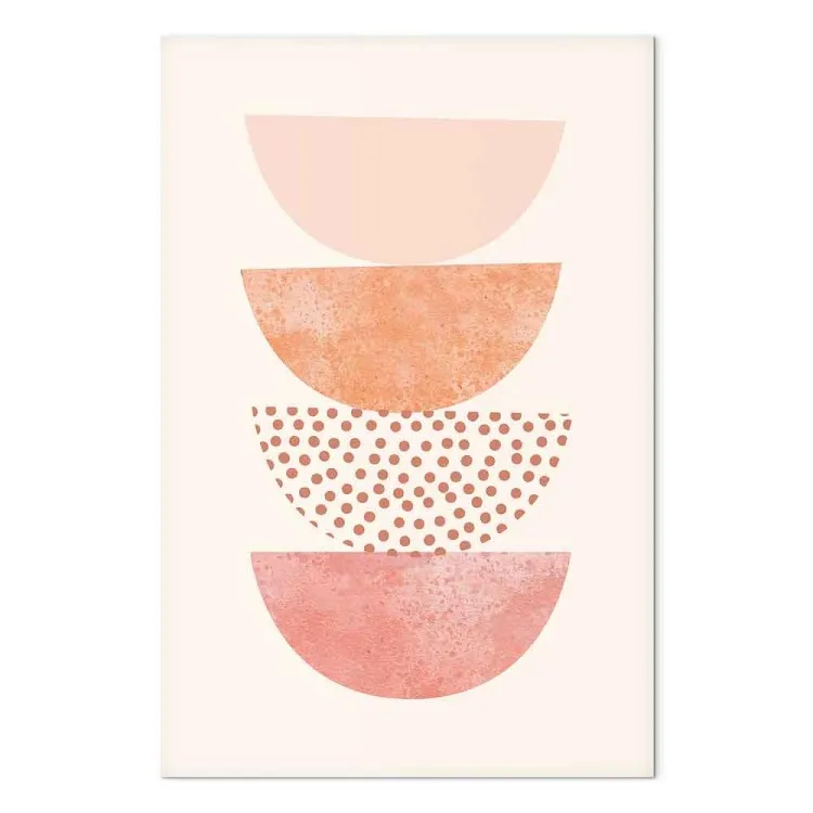 déco Des demi-cercles pastel - une abstraction dans le style boho avec des formes géométriques multicolores
