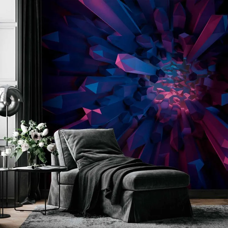 Cristal - fantaisie géométrique avec des éléments 3D violets