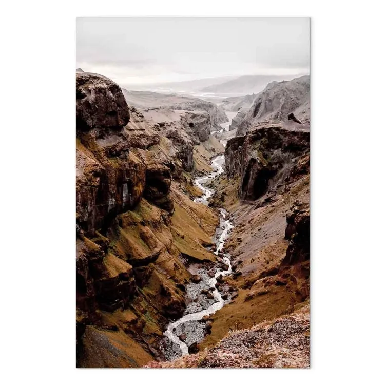 Rivière du temps (1 partie) vertical - paysage de rivière et canyon