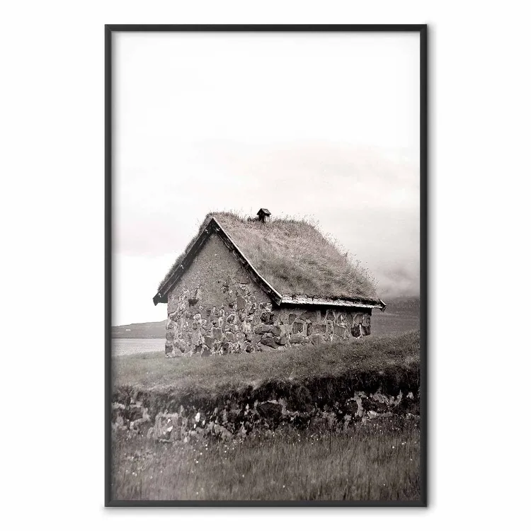 Cabane de pêche - paysage champêtre avec maison