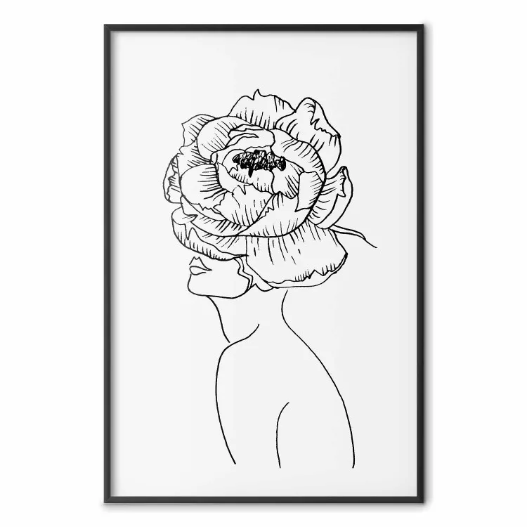 Jeunesse incarnée - portrait femme fleurs fond clair