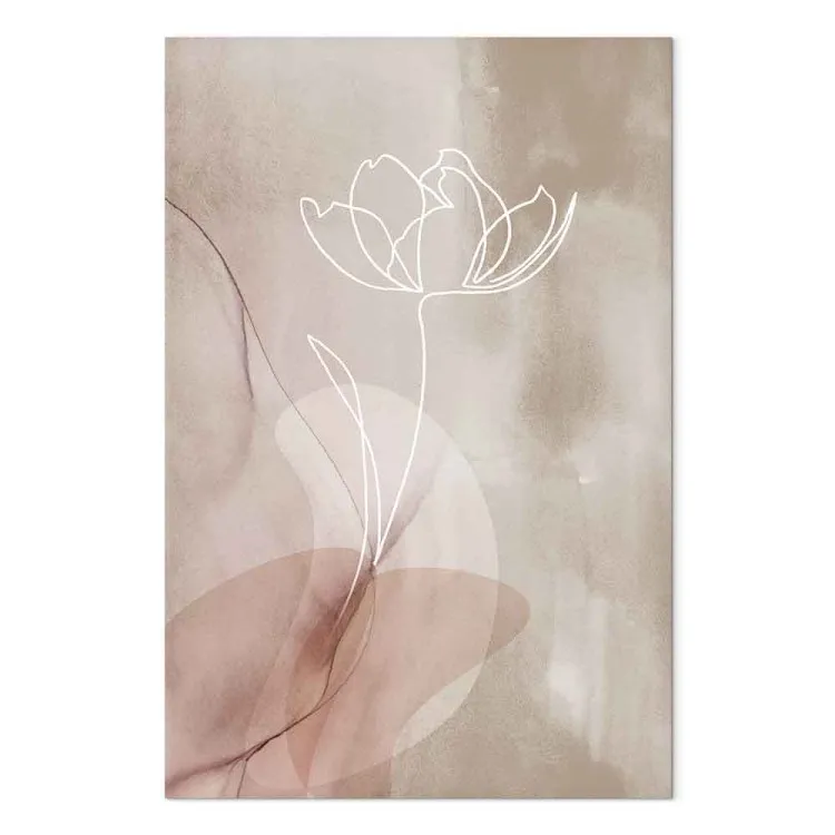 Trace étendue (1 partie) vertical - lineart dans un motif floral