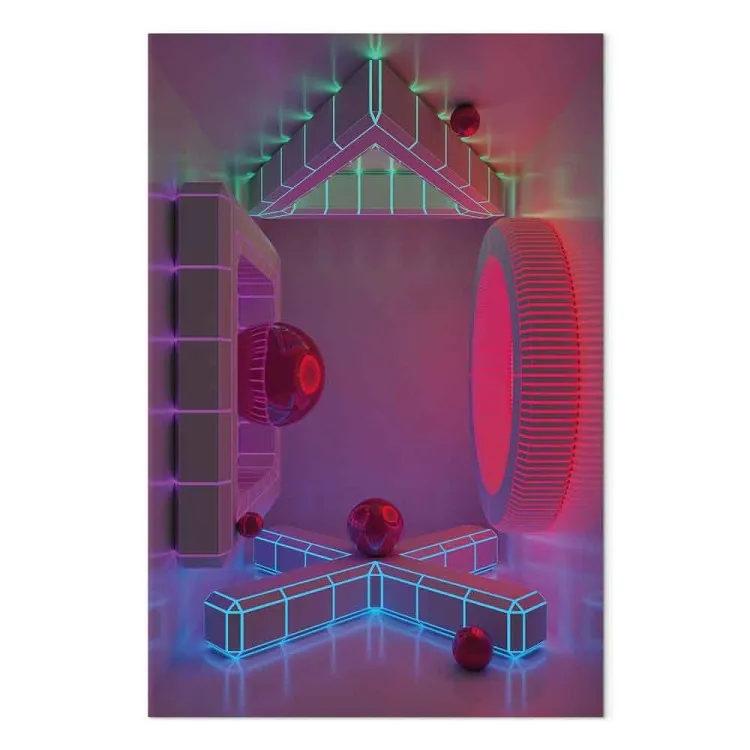 Quatre Murs (1 partie) vertical - Figures colorées futuristes