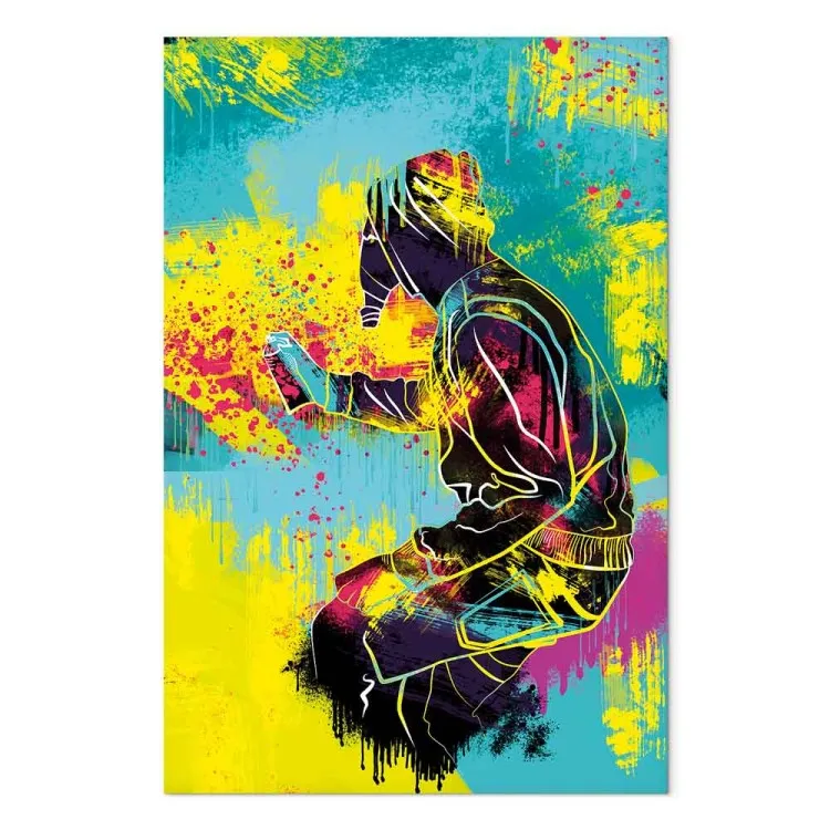 Street art - une figure humaine colorée