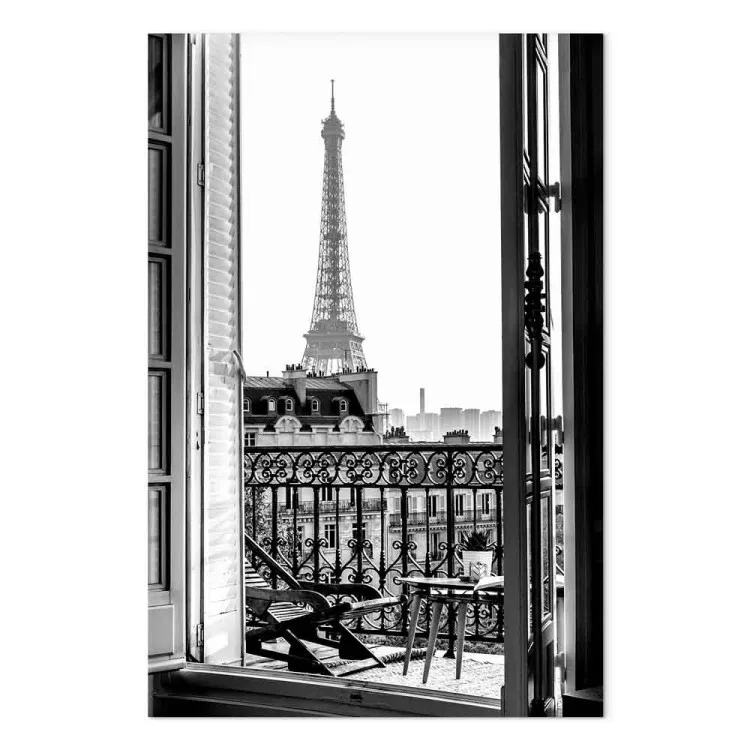 Vue du balcon (1 partie) vertical - architecture Parisienne