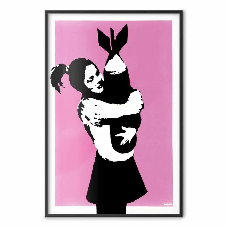 Banksy : Bomb Hugger - petite fille serrant une bombe dans ses bras