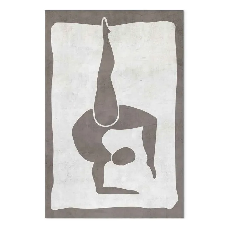 Pose gymnastique - une oeuvre de style scandi boho aux couleurs grises
