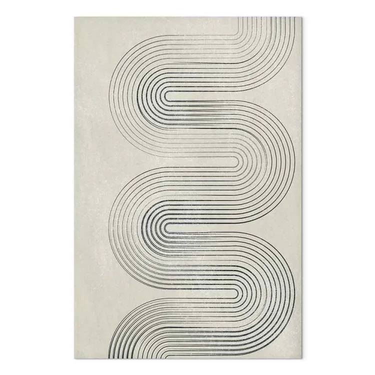 Vague noire symétrique - une abstraction grise dans le style japonais