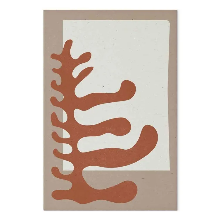 Motif floral marron - une abstraction dans le style scandi boho