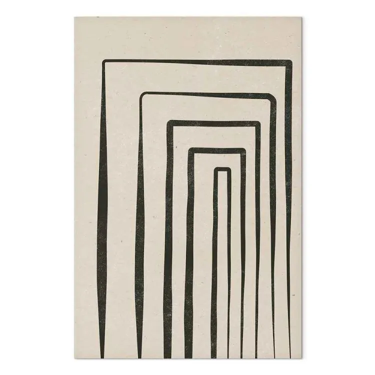 Rangée de colonnes - abstraction sur fond beige dans le style japonais