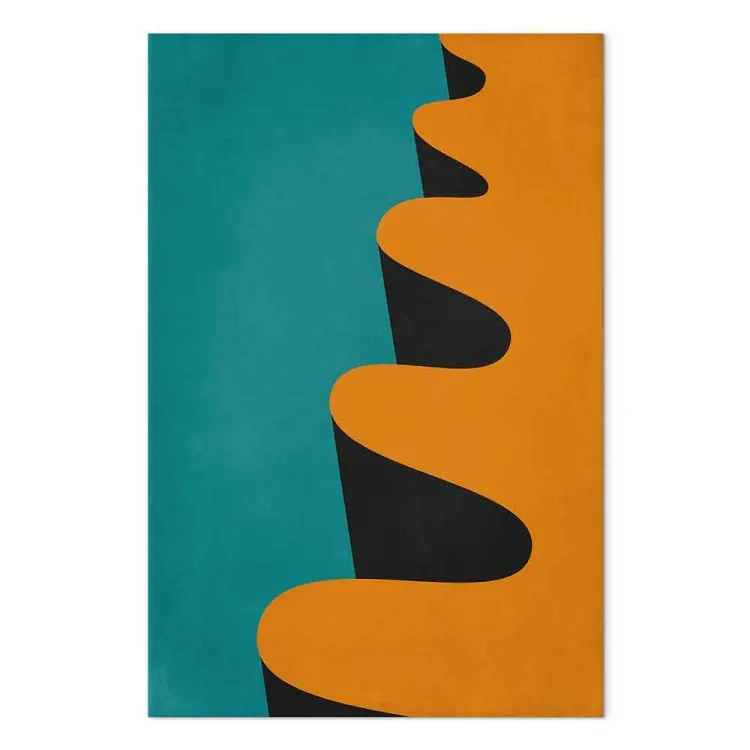 Vague orange moderniste - une abstraction géométrique