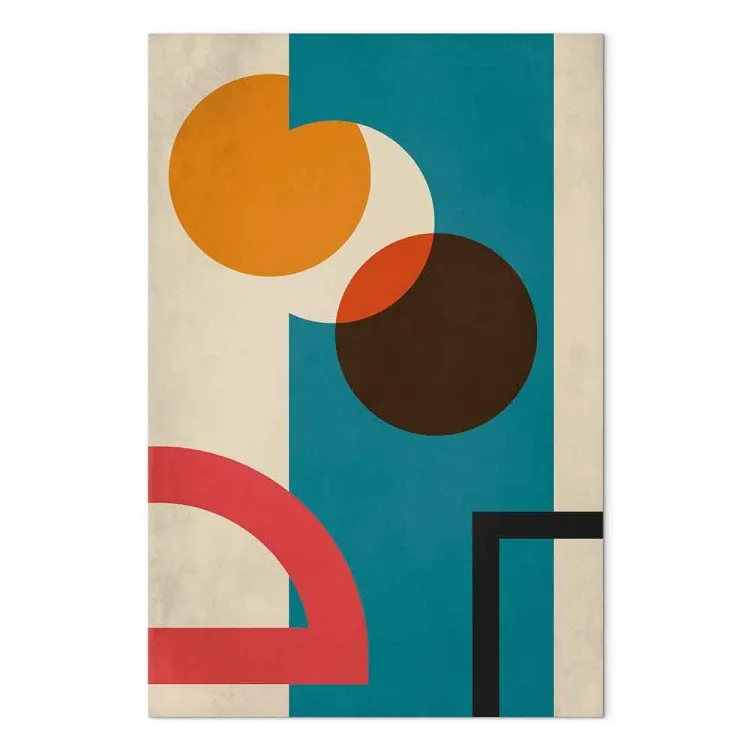 Géométrie colorée - une abstraction moderne avec des figures colorées