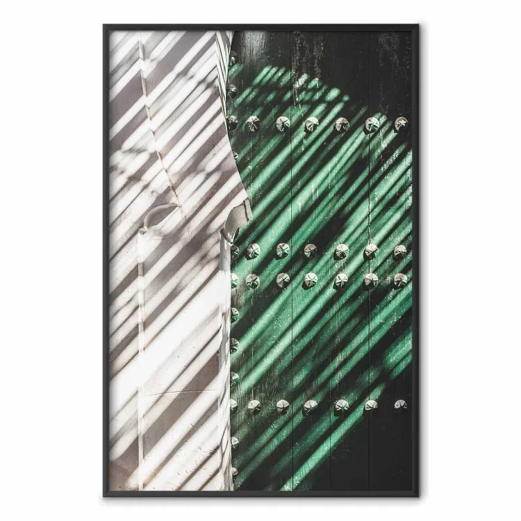 Porte verte - photographie en gros plan d'une porte en bois vieilli