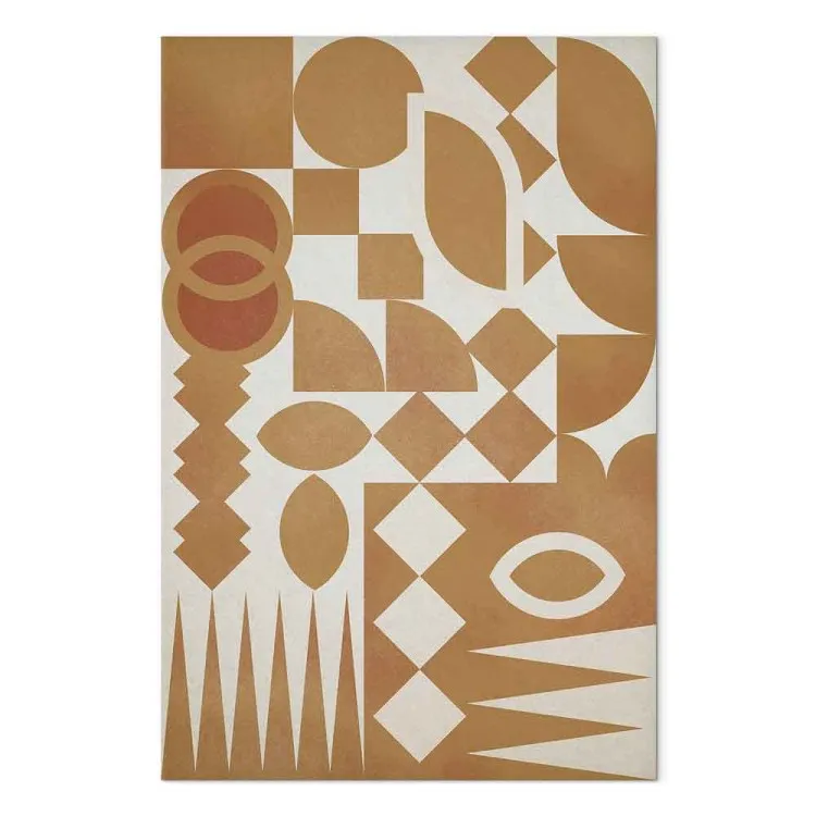 Ordre abstrait - formes géométriques irrégulières en beige
