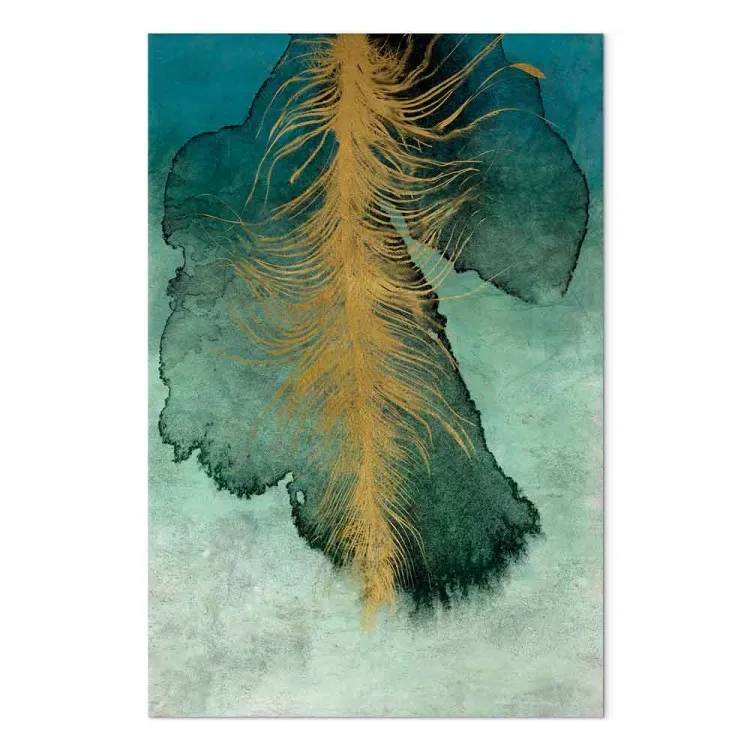 Composition céleste (1 partie) vertical - Feuille et plume abstraites