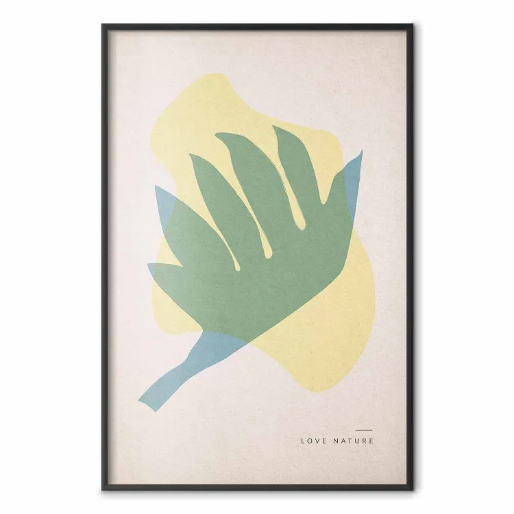 Aime la nature - figures géométriques abstraites dans des tons pastel