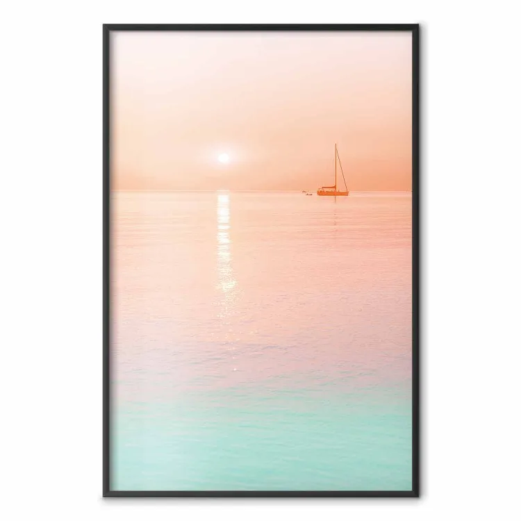 Croisière d'été - paysage marin pastel au coucher du soleil