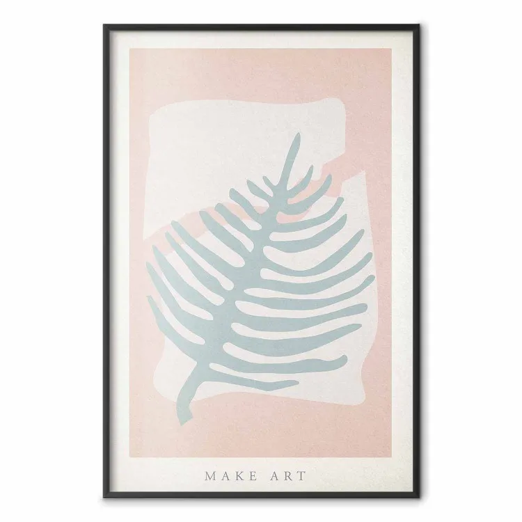 Plante pastel - motif botanique abstrait d'une feuille