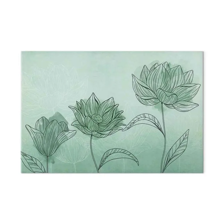 Trio fleuri - une abstraction avec un motif floral
