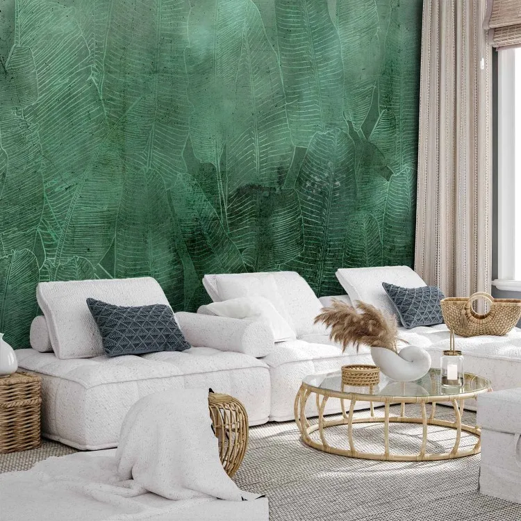 Feuilles de banane vertes