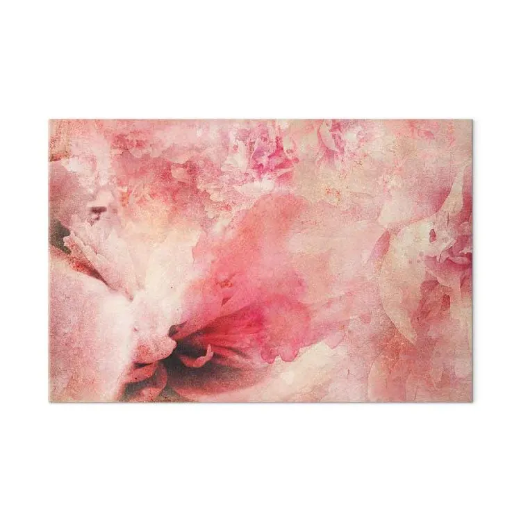 Aube rose - une abstraction rose et des fragments de fleurs