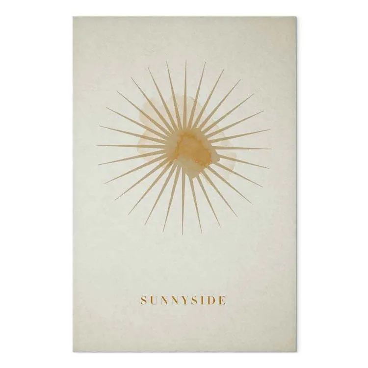 Côté solaire - Vision abstraite du soleil avec légende et fond blanc